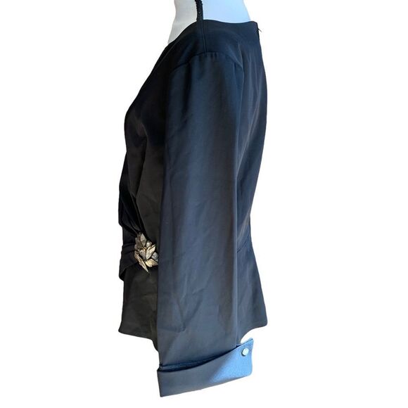 Tadashi Shoji Elegant Twist Front Jeweled Top, Sz. 14,‎ EUC - Picture 7 of 12